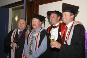 Graduating Class 2008 from left to right: Rob Jones, John Tovey Greg Chawynski, & Michael Fulton.